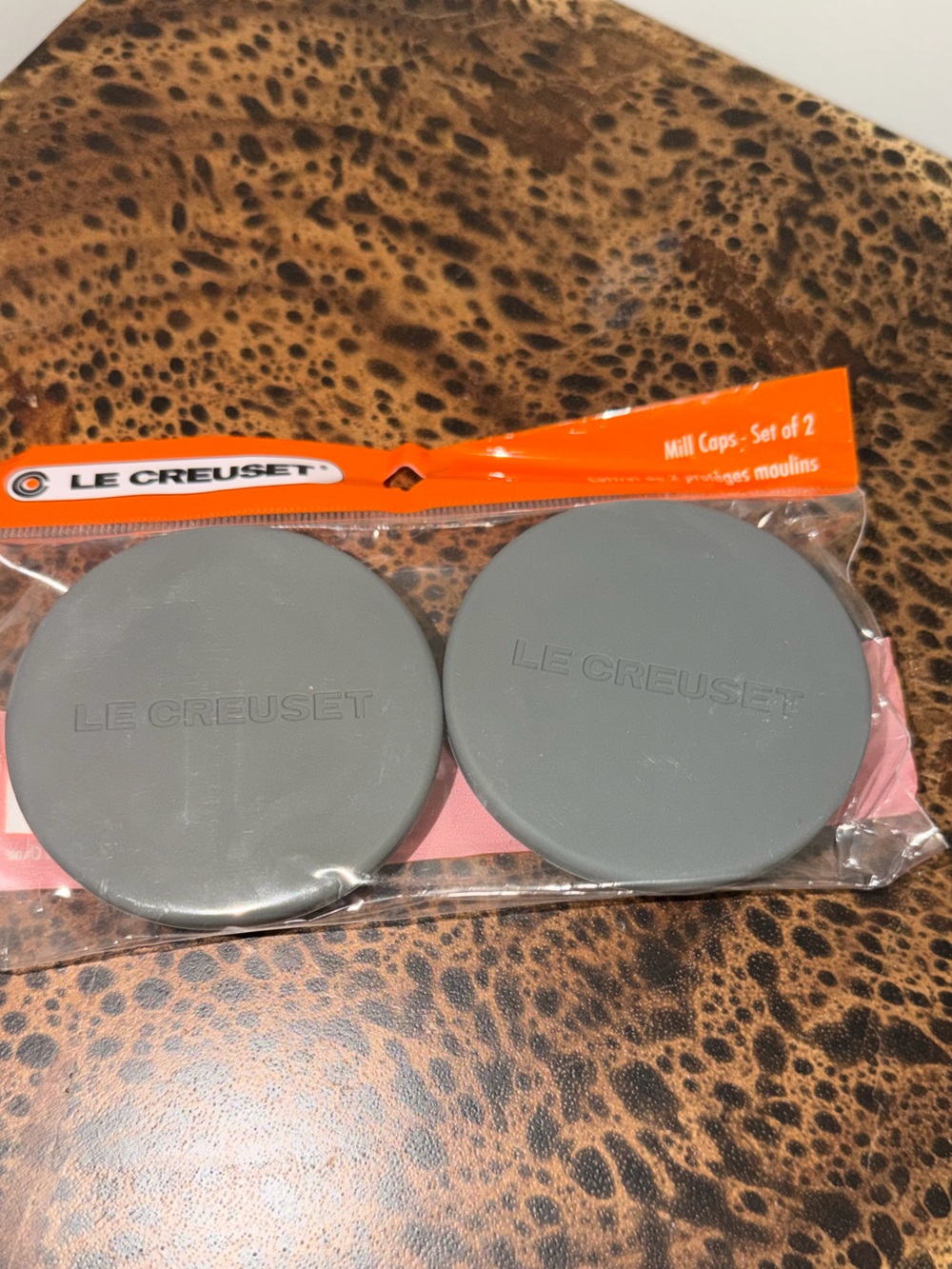 Le Creuset Gray Silicone Mill Caps - Set of 2 Flint